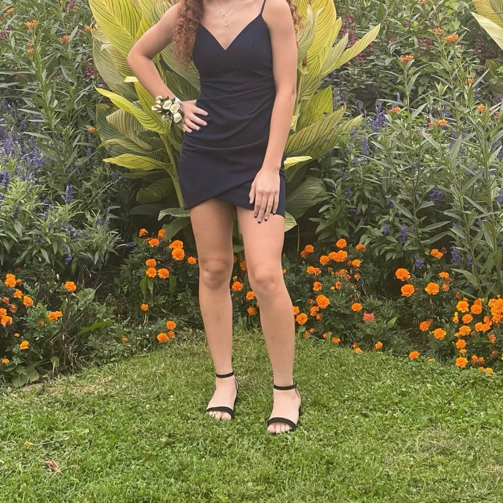 Chic Midnight Blue Mini Dress